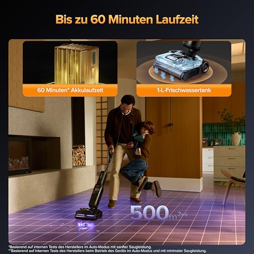 Roborock F25 Ultra Nass-Trockensauger | Dampfreinigung, 22 kPa, Wischfunktion, Selbstreinigung, KI-Räder, Blau